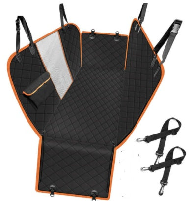 Hund Auto Sitz Abdeckung Ansicht Mesh Pet Carrier Hammock Sicherheitsschutz Auto Rücksitzmatte mit Reißverschluss und Tasche für Reisen