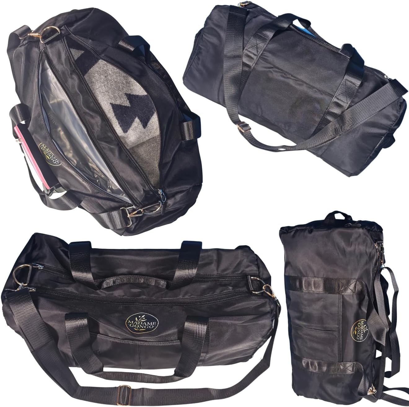 Sport & Reisetasche Schwarz, Sport Duffel Bag Mit Schuhfach & Nass Fach, Wasserdichte Sporttasche, Große Gepäcktasche Für Teenies, Herren & Damen, Fitness, Urlaub & Reisen