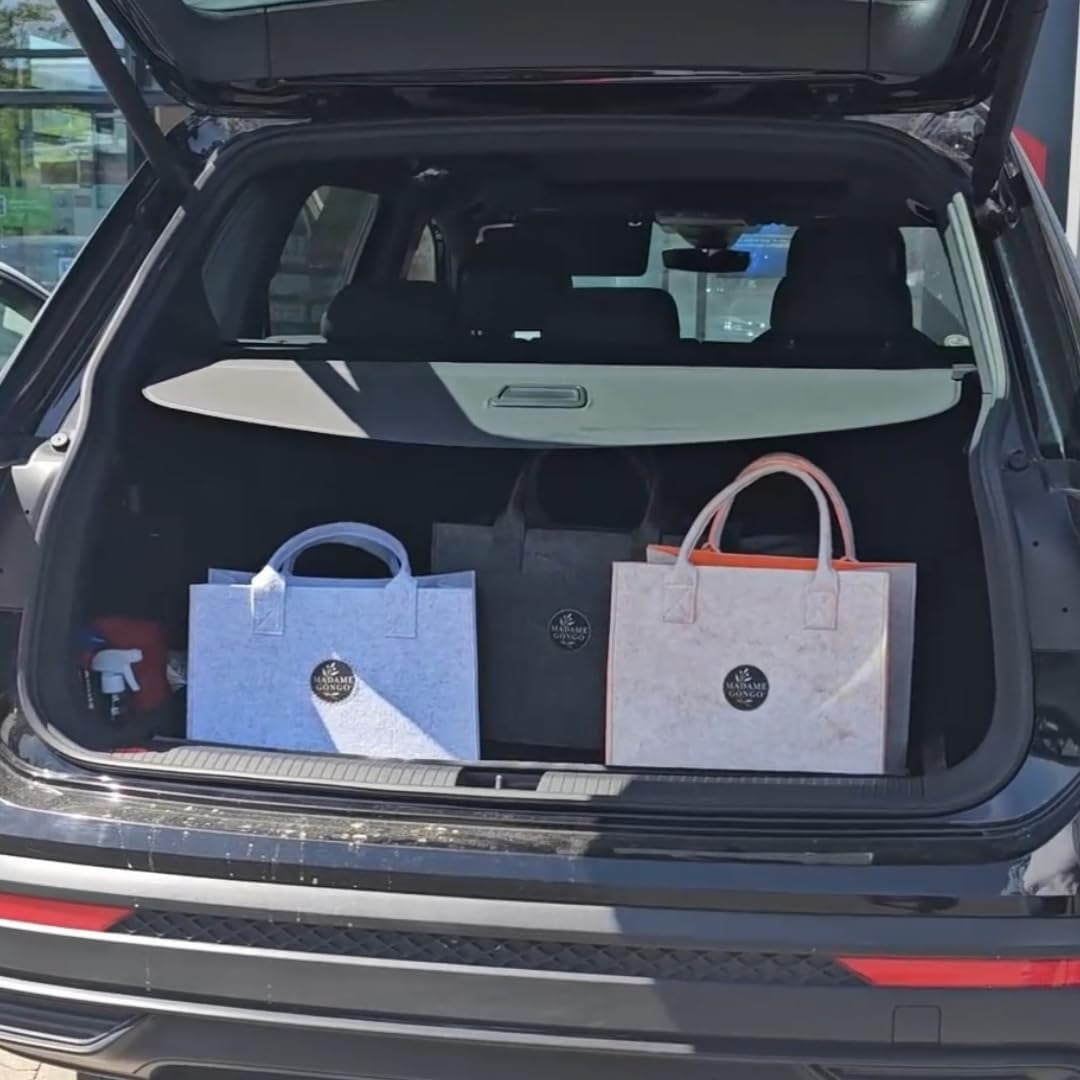 MADAME GONGO Filztasche 2 Er Set XL Und L, Unisex in Hellgrau Und Anthrazit