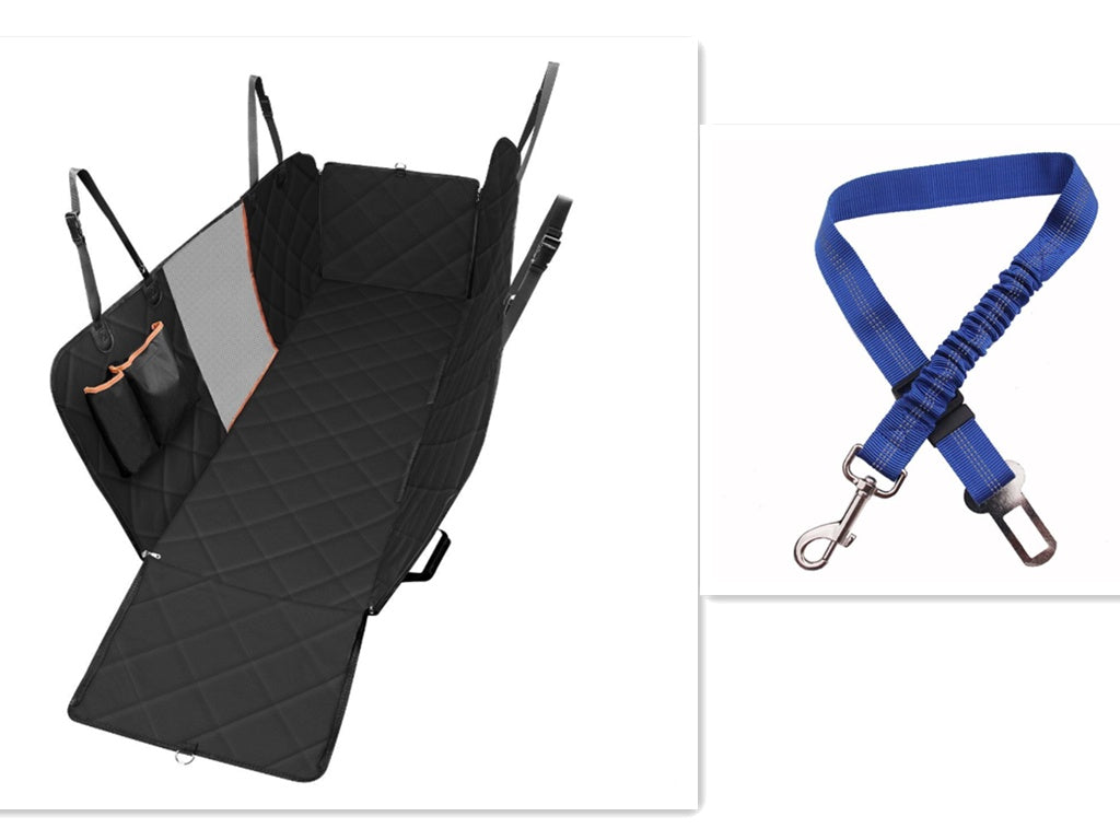 Hund Auto Sitz Abdeckung Ansicht Mesh Pet Carrier Hammock Sicherheitsschutz Auto Rücksitzmatte mit Reißverschluss und Tasche für Reisen