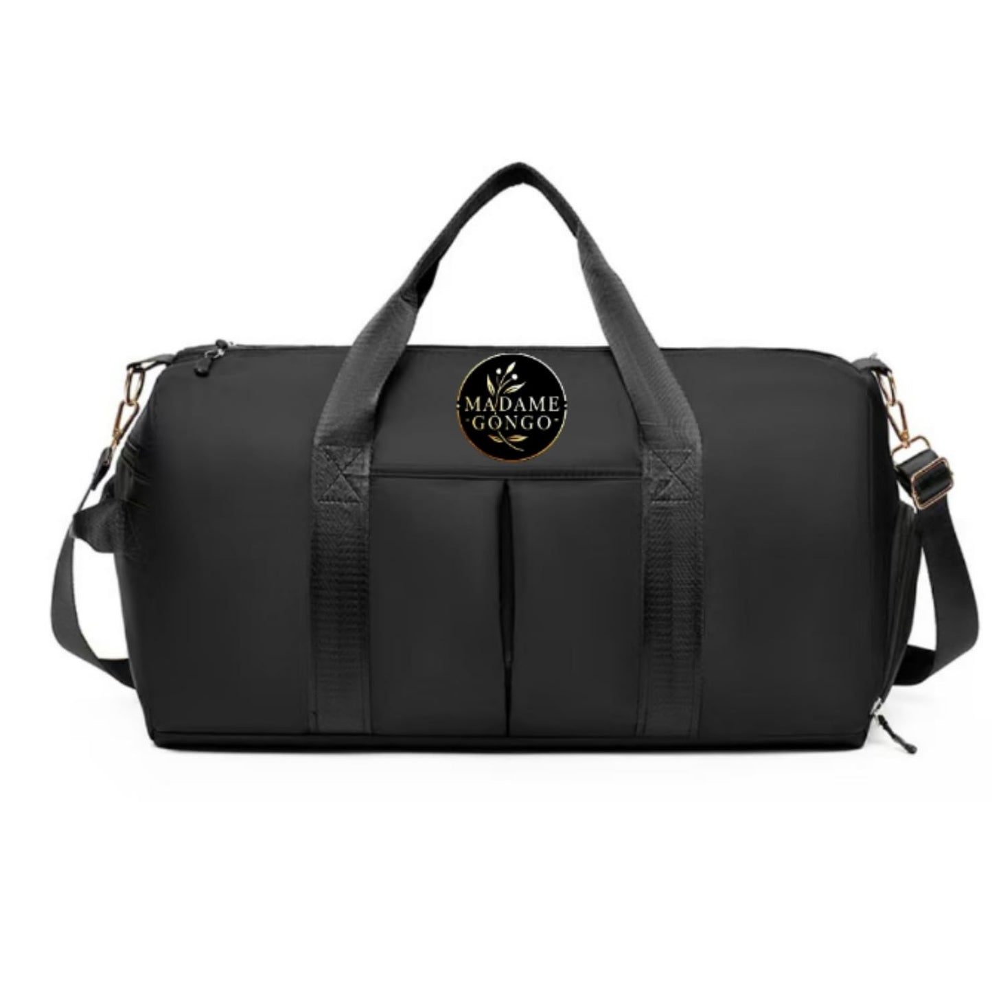 Sporttasche & Reisetasche Schwarz für Damen, Herren, Teenager, Schuhfach, Nassfach, Wasserdichte Duffel Bag,  Große Fitnesstasche, Urlaub Wochenendtrips, Fitness & Reisen - Trainingstasche, Gym Bag