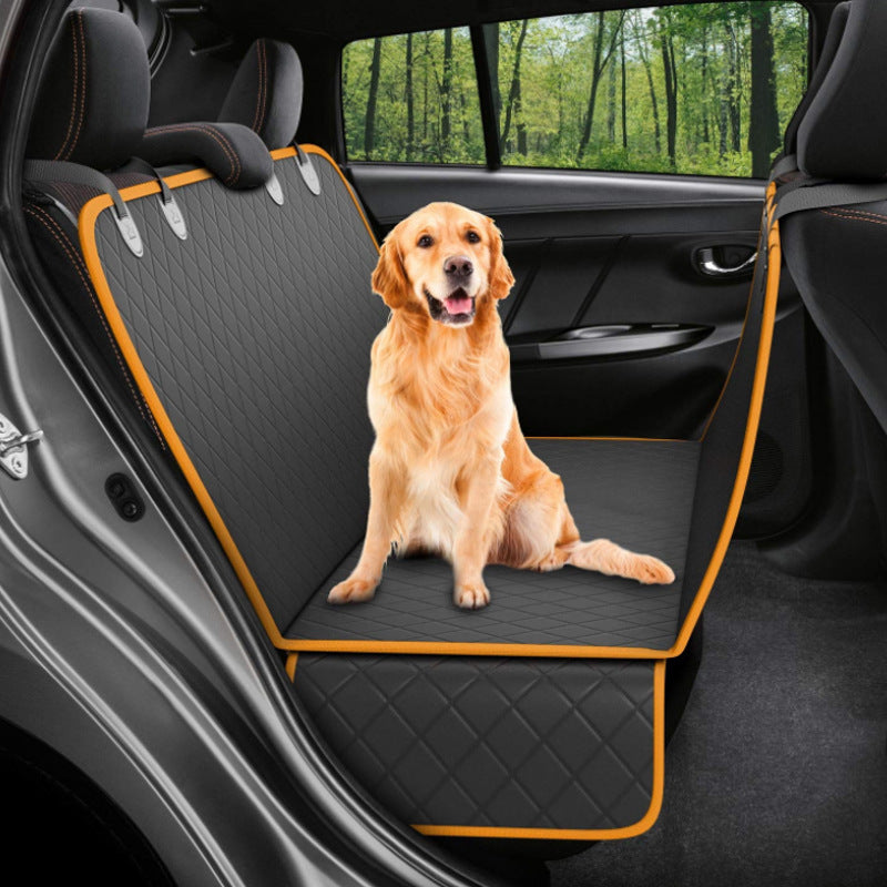 Hund Auto Sitz Abdeckung Ansicht Mesh Pet Carrier Hammock Sicherheitsschutz Auto Rücksitzmatte mit Reißverschluss und Tasche für Reisen